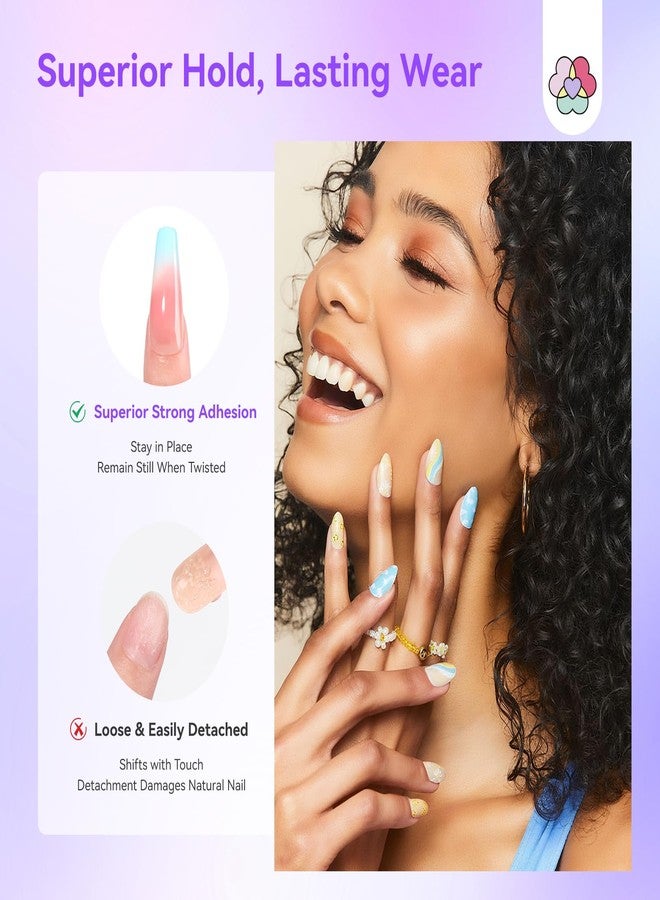 SAVILAND Plant-Based Nail Adhesive Tabs: 600 PCS Non-Irritating Nail Stickers for Press Ons Long Lasting Sticky Tabs Ultra-thin Breathable Nails Glue Sticker Home DIY Nails 15 Sizes - Image 3